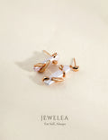 Boucles d'oreilles asymétriques baroques liquides S925