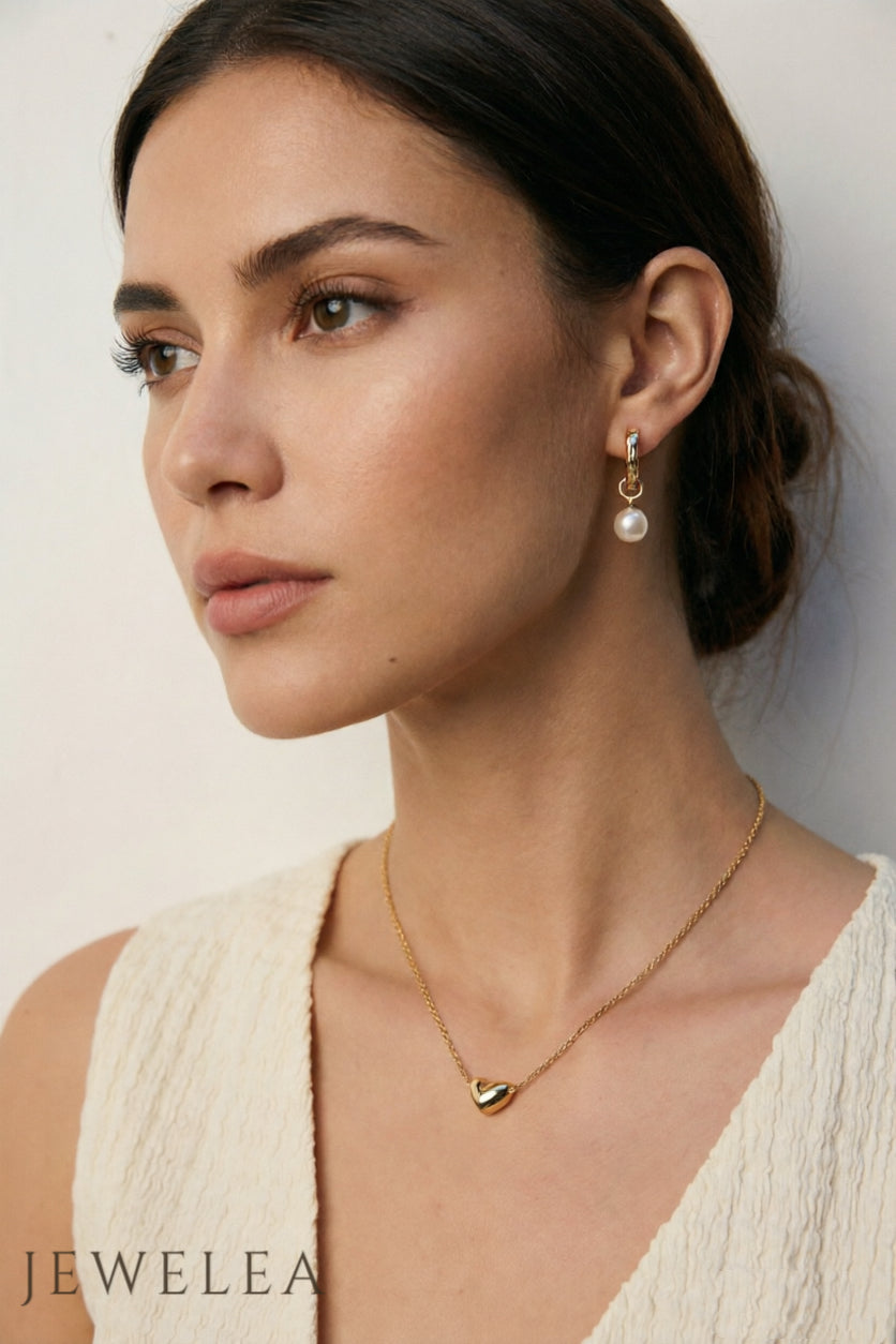 Collier cœur sculpté magnétique en argent S925