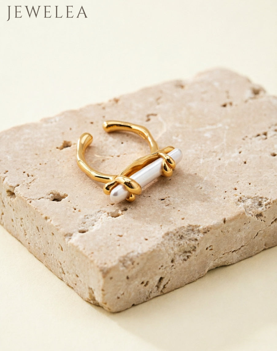 Bague S925 liquide baroque