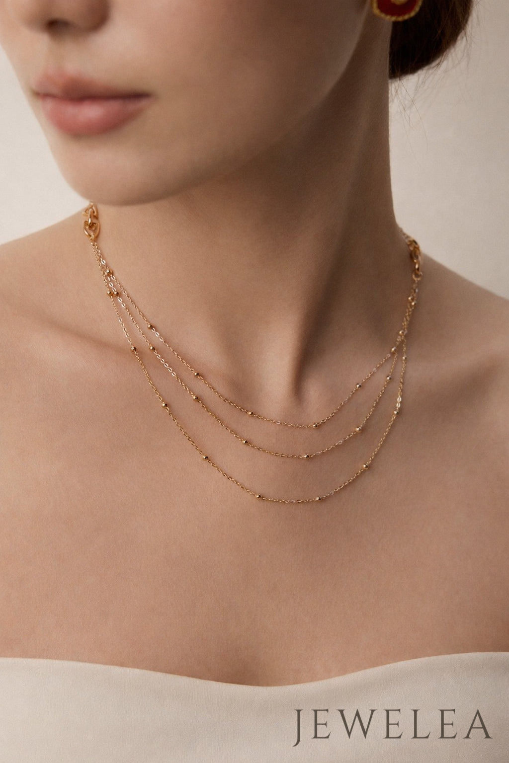 S925 The Trio Echo (Triple-Layer Beaded Necklace)