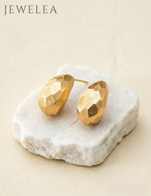 S925 Faceted Sculptural Earrings