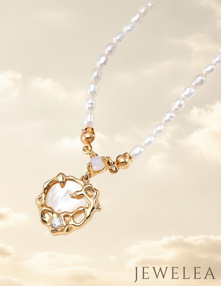 S925 The Selene Vine Pearl Necklace