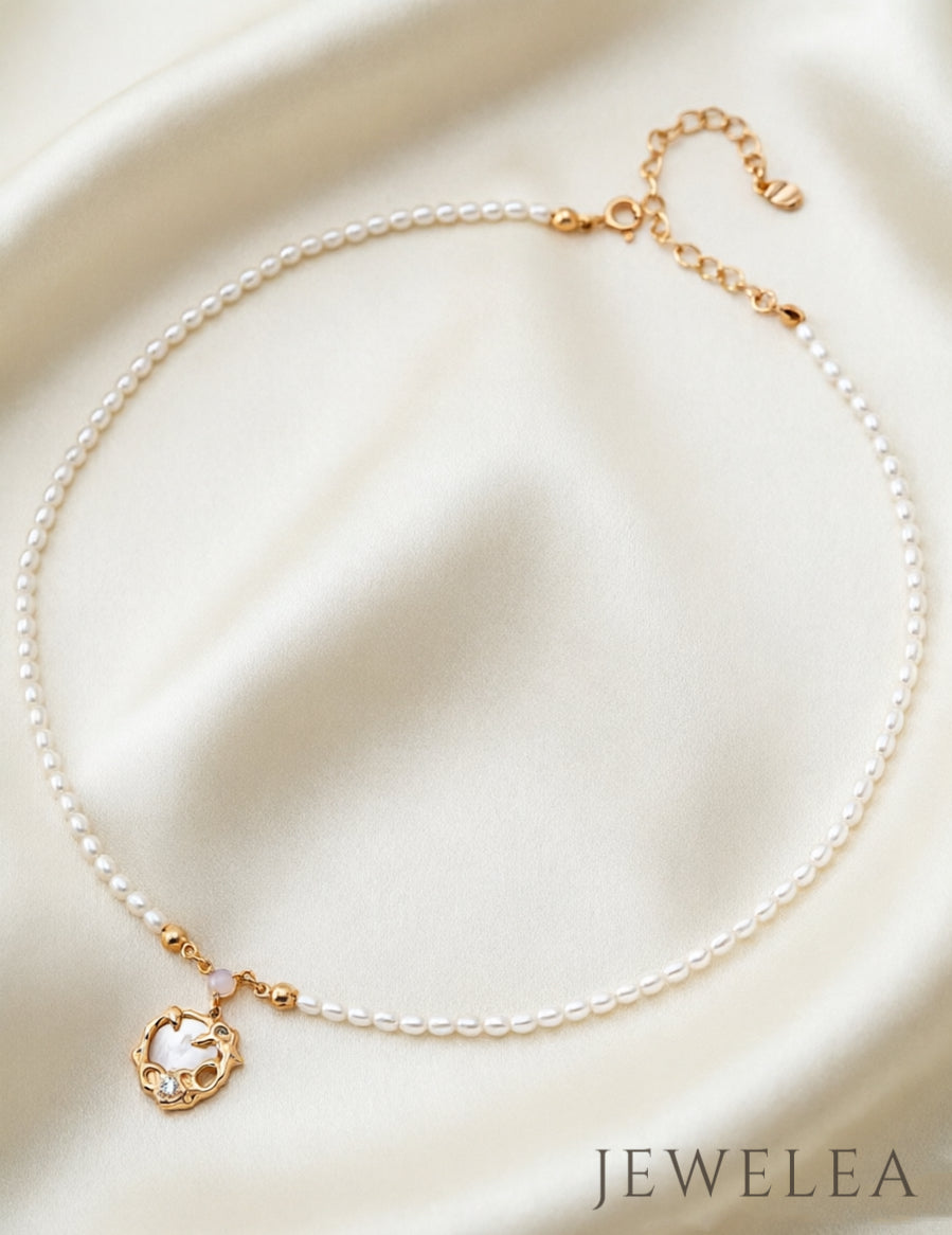 S925 The Selene Vine Pearl Necklace
