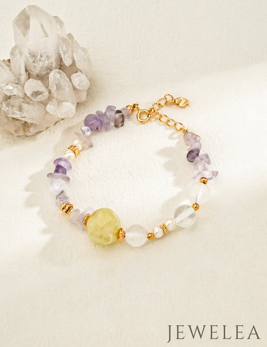 S925 Le bracelet multi-cristaux Aura Solaire & Astrale