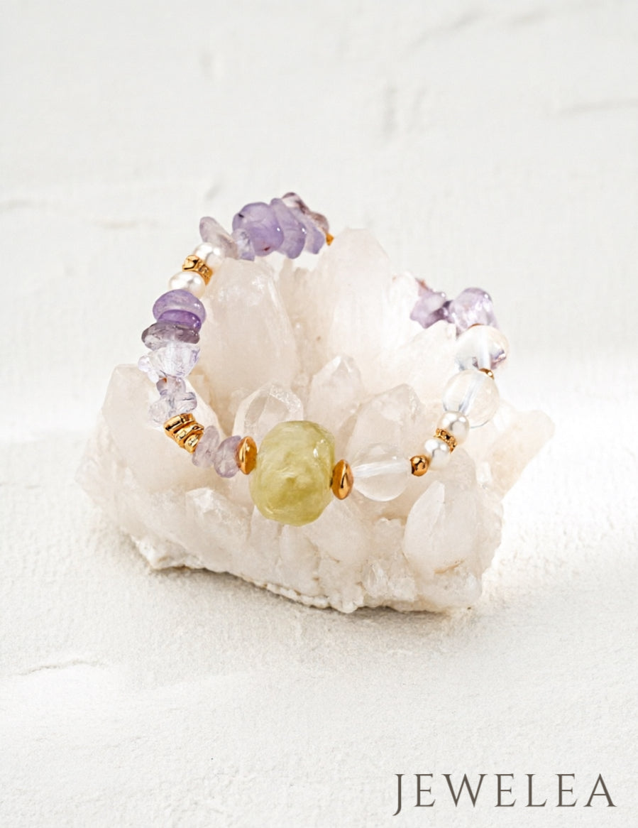 S925 Le bracelet multi-cristaux Aura Solaire & Astrale