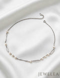 S925 The Geometric Orbit Pearl Necklace