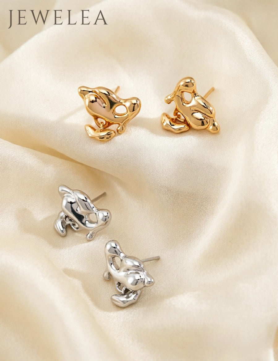 S925 Pure Molten Lava Studs Earrings