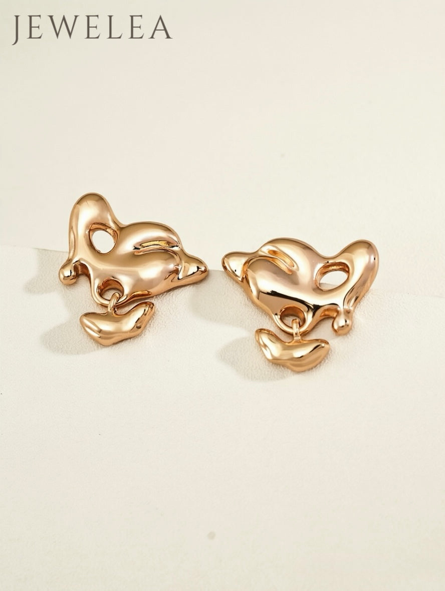S925 Pure Molten Lava Studs Earrings