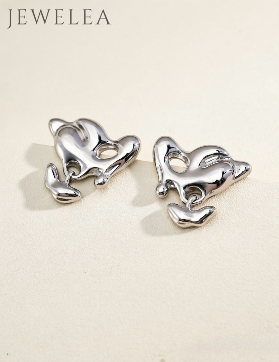 S925 Pure Molten Lava Studs Earrings