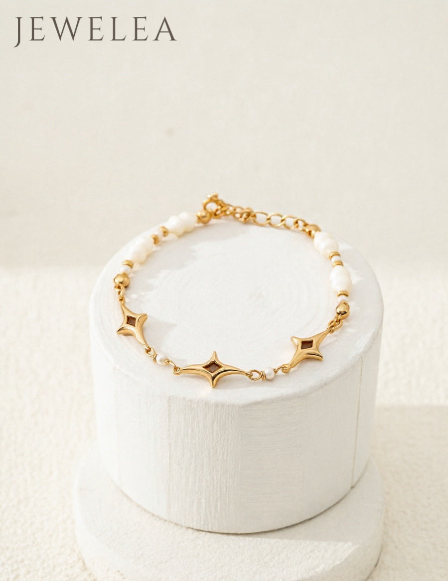 S925 The Polaris Ray Pearl Bracelet